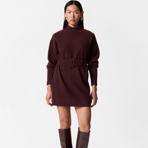 & Other Stories Belted Mini Knit Dress - Picture 1 of 7